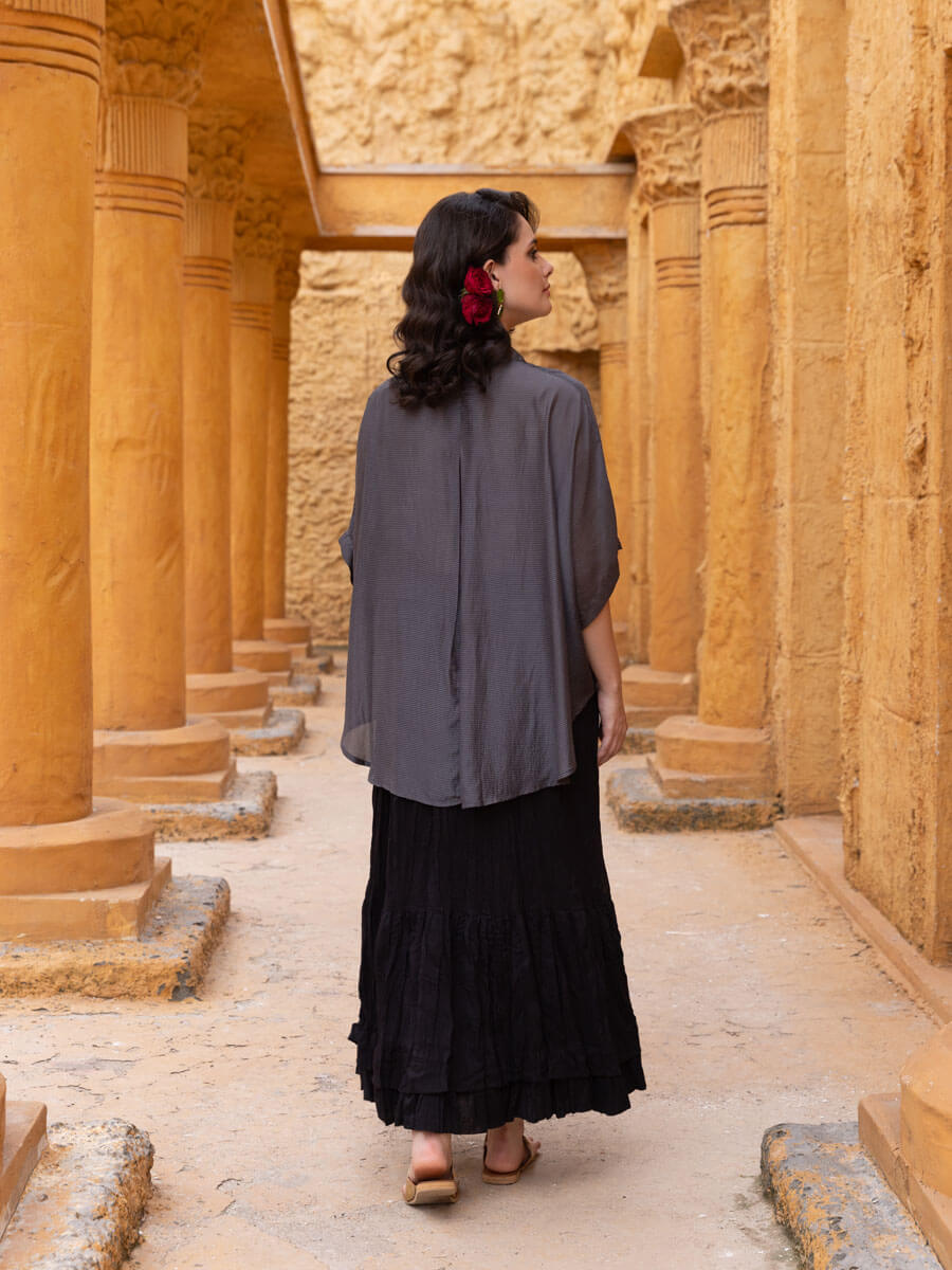 Set of 2 - Empress Poncho Shirt & Skirt