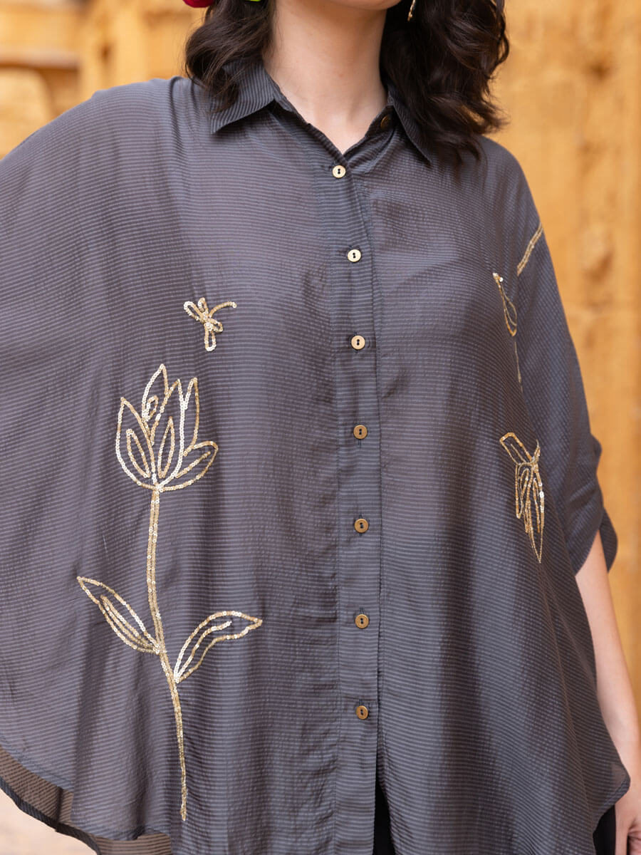 Set of 2 - Empress Poncho Shirt & Skirt