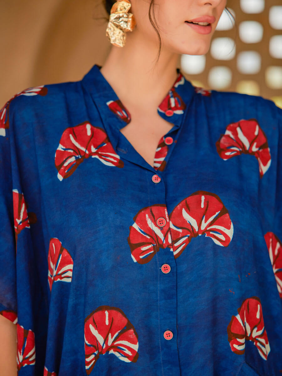Shanta Indigo Shirt Dress