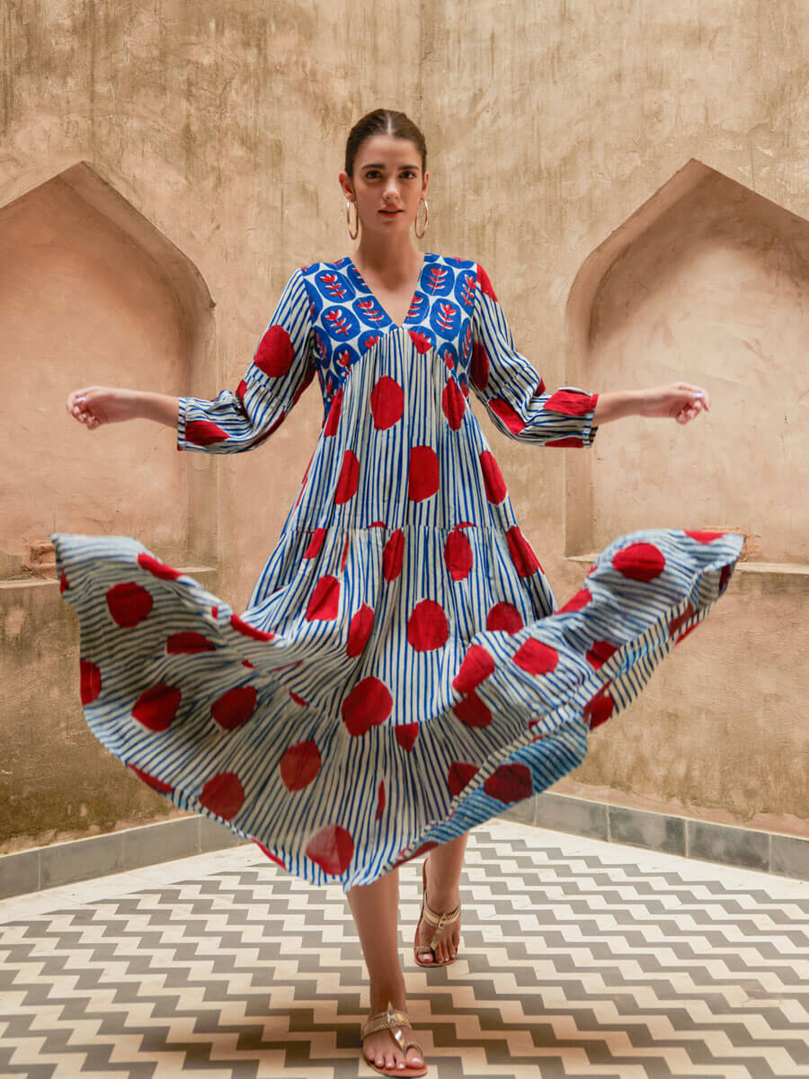 Shunya Indigo Maxi Dress