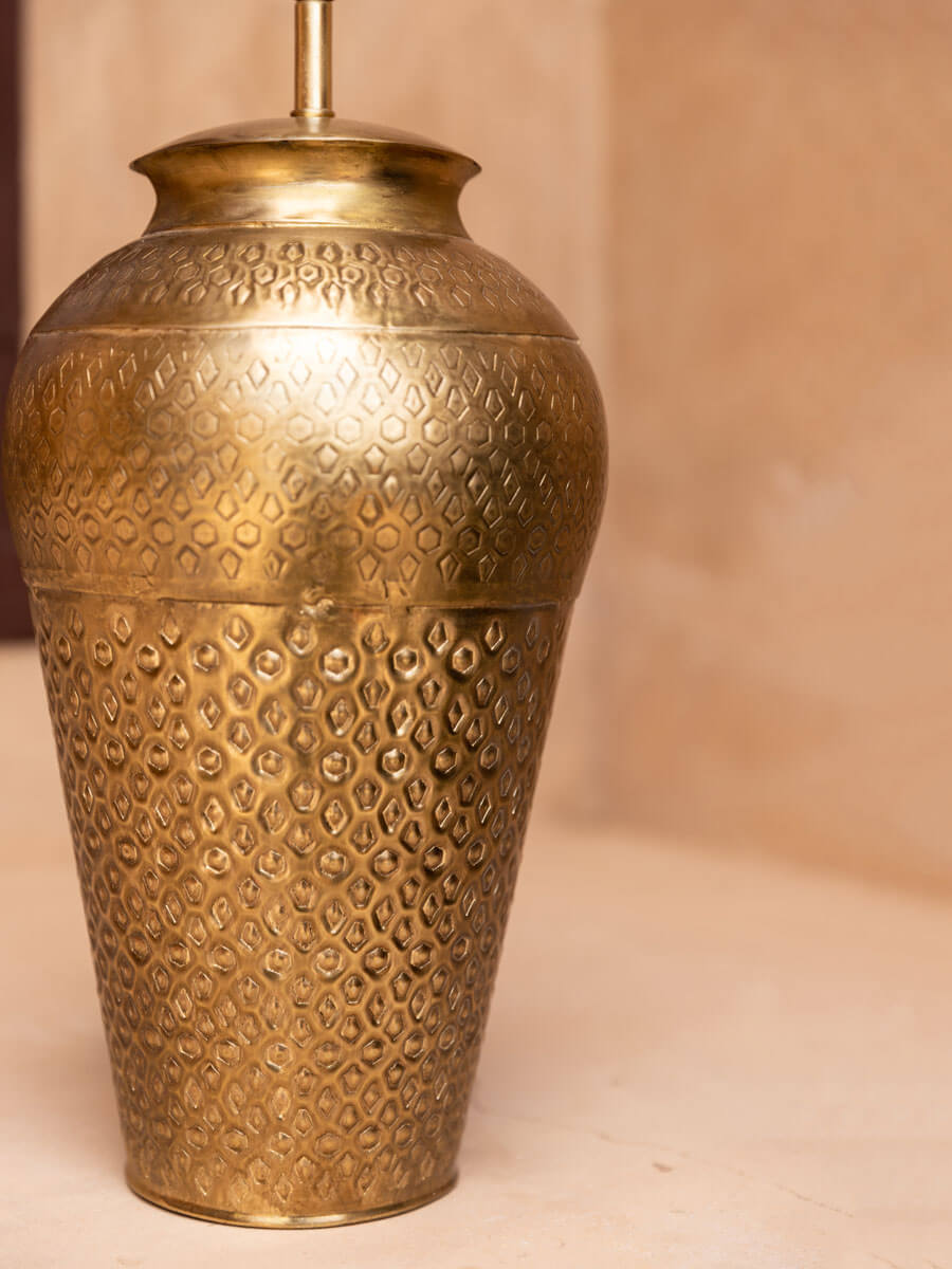 Swagat Hammered Metal Large Lamp Base