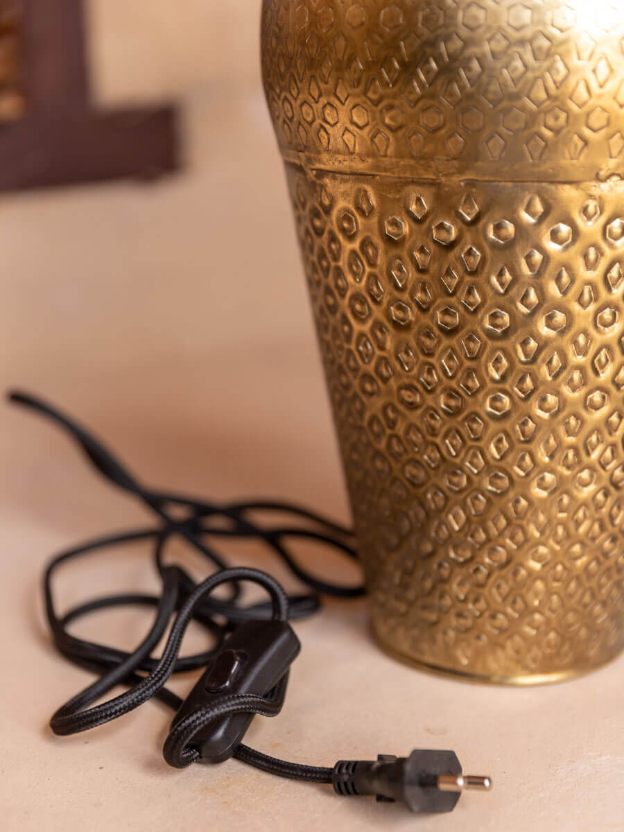 Swagat Hammered Metal Large Lamp Base