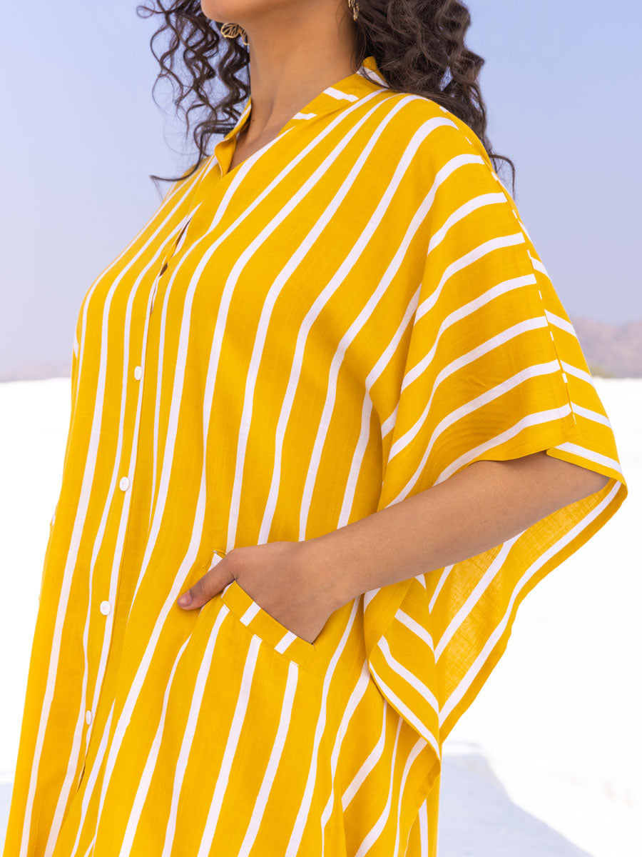 Set of 2 - Sylvie Yellow Shirt Dress and Palazzo