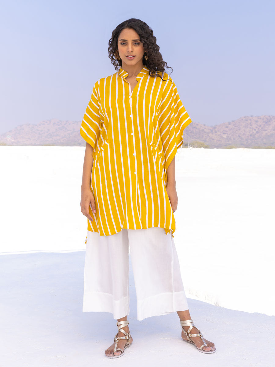 Set of 2 - Sylvie Yellow Shirt Dress and Palazzo