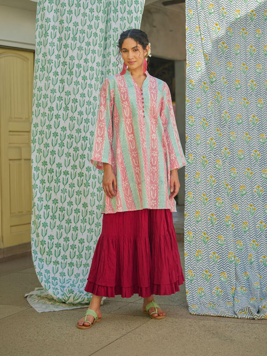 Asha Cotton Kurta & Skirt Set