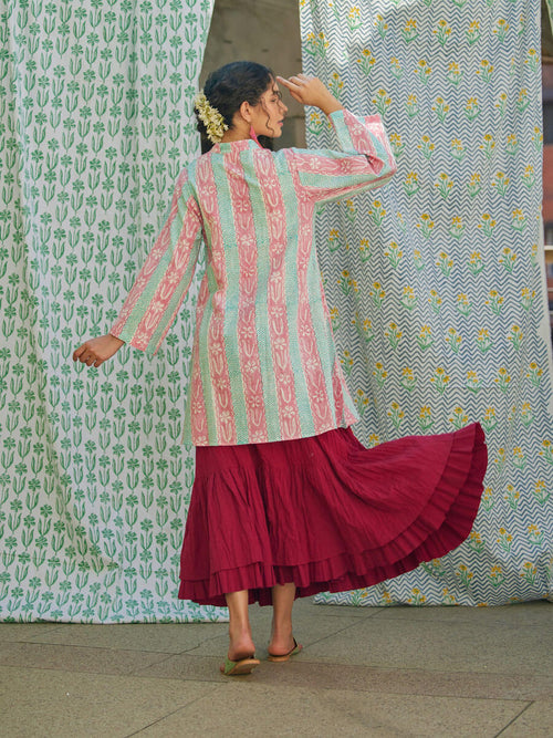 Asha Cotton Kurta & Skirt Set