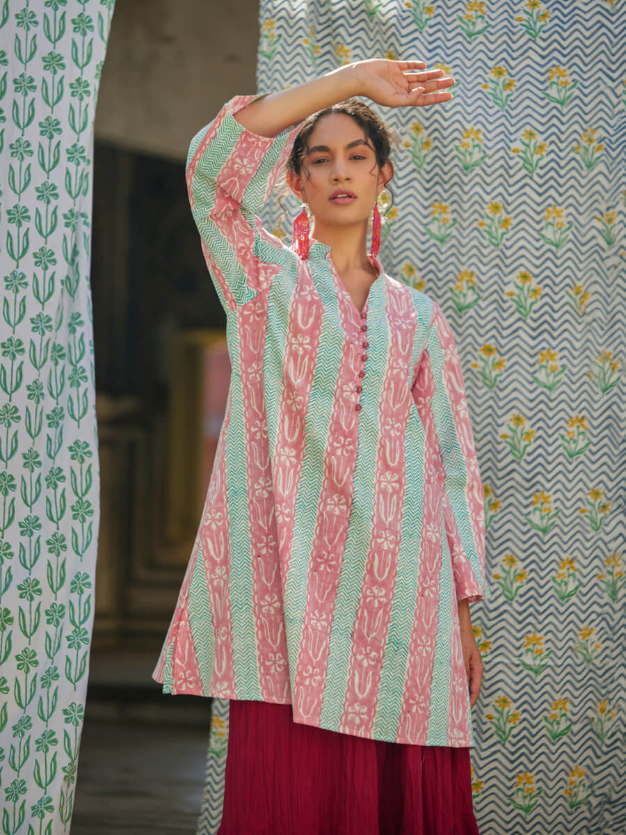 Asha Cotton Kurta & Skirt Set