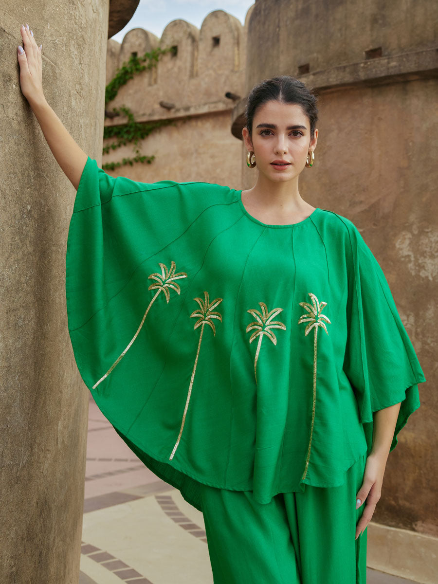 Nia Embroidered Poncho Top