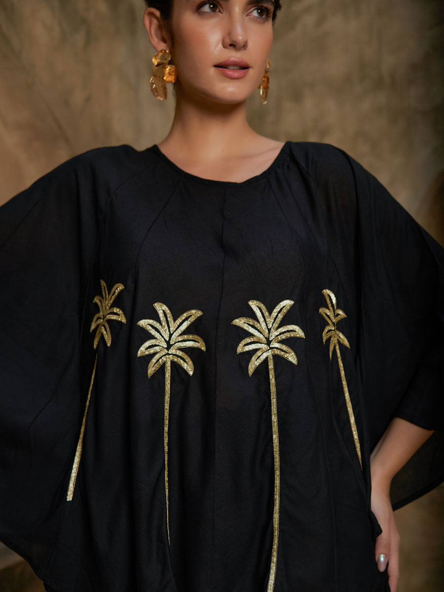 Set of 2 - Morocco Embroidered Poncho & Pant Set