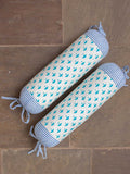Set of 2 - Turquoise Umbrella Organic Cotton Infant Bolster